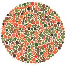 Ishihara test plate-28. Normal person will see nothing while people with Red-green deficiency will see a line