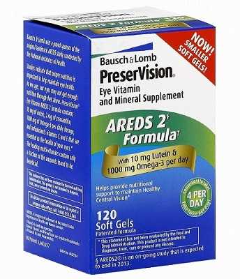 Treatments of Dry Age Related Macular Degeneration. Preservision Eye Vitamins Areds-2